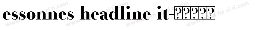 essonnes headline it字体转换